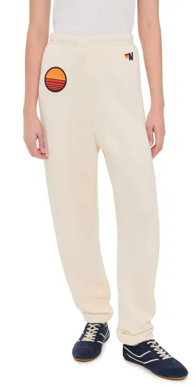 Aviator Nation Sunset Patch Sweatpants Vintage White | Thumbnail 1