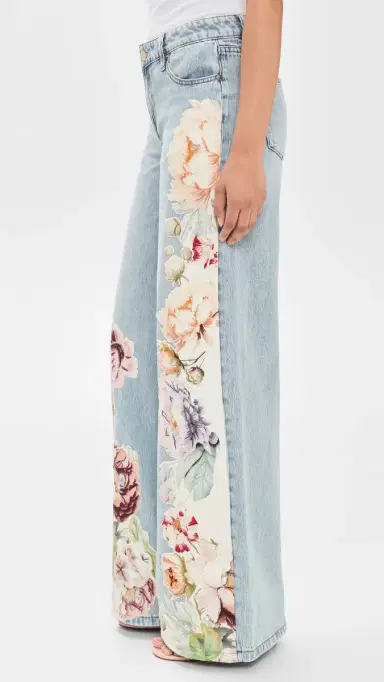 ALICE + OLIVIA Amazing Baggy Jeans Sierra Vintage/Multi | Thumbnail 5