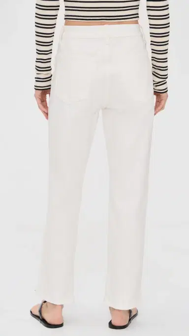 Madewell The Petite Longline Straight Jean in Tile White Tile White | Thumbnail 3 Madewell The Petite Longline Straight Jean in Tile White Tile White | Thumbnail 3