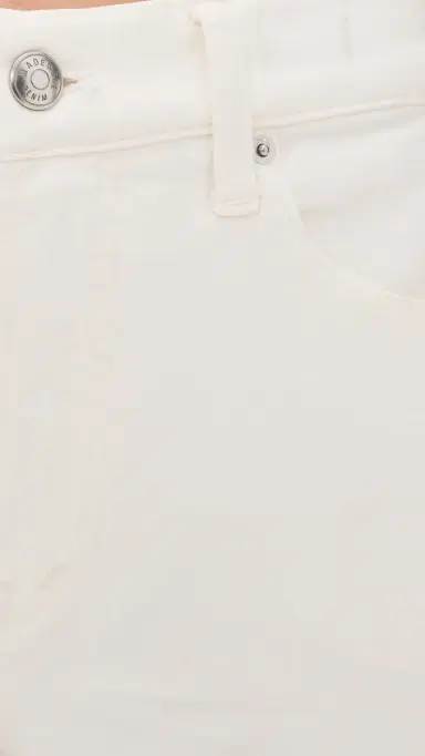 Madewell The Petite Longline Straight Jean in Tile White Tile White | Thumbnail 6 Madewell The Petite Longline Straight Jean in Tile White Tile White | Thumbnail 6