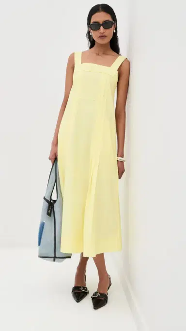 3.1 Phillip Lim Square Neck Structured Cotton Midi Dress | Thumbnail 5 3.1 Phillip Lim Square Neck Structured Cotton Midi Dress | Thumbnail 5