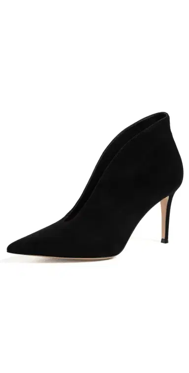 Gianvito Rossi Vania Camoscio Heels Black | Thumbnail 1