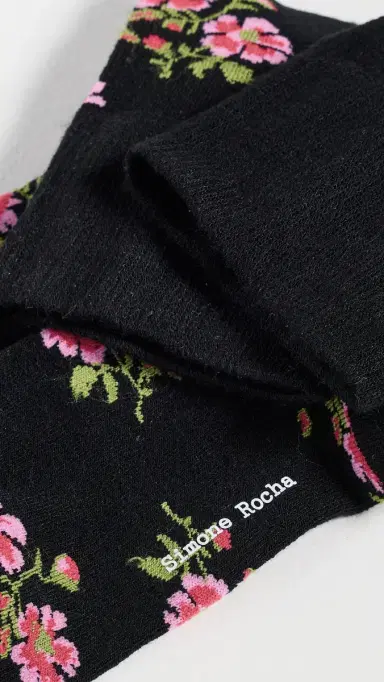 Simone Rocha Tiny Flower Jacquard Socks | Thumbnail 3
