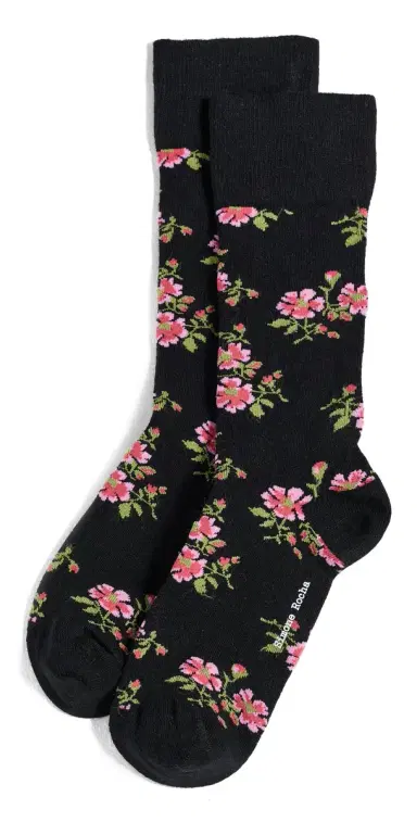 Simone Rocha Tiny Flower Jacquard Socks | Thumbnail 1
