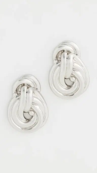 Julietta Knot Earrings Silver One Size | Thumbnail 2