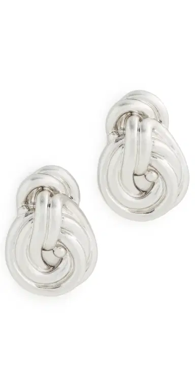 Julietta Knot Earrings Silver One Size | Thumbnail 1
