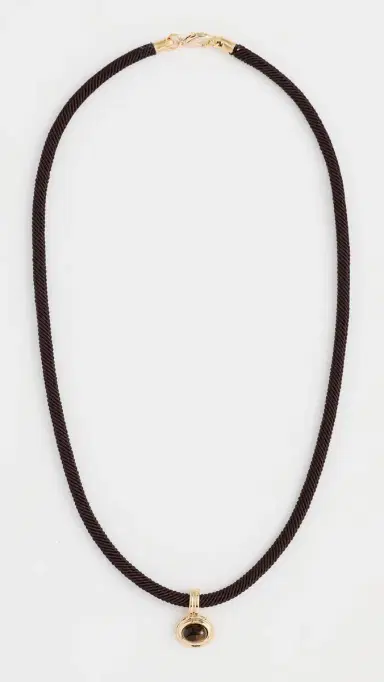 Shashi Maxwell Cord Necklace Brown One Size | Thumbnail 2
