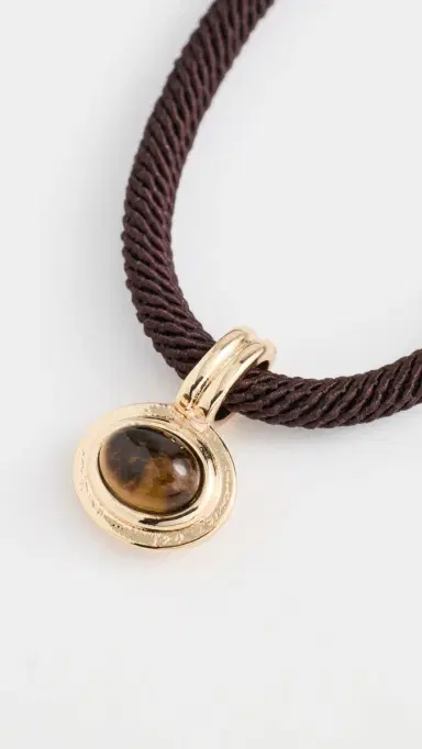 Shashi Maxwell Cord Necklace Brown One Size | Thumbnail 4