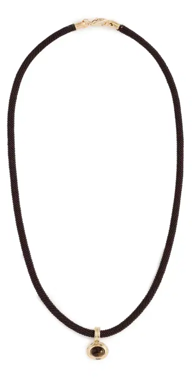 Shashi Maxwell Cord Necklace Brown One Size | Thumbnail 1
