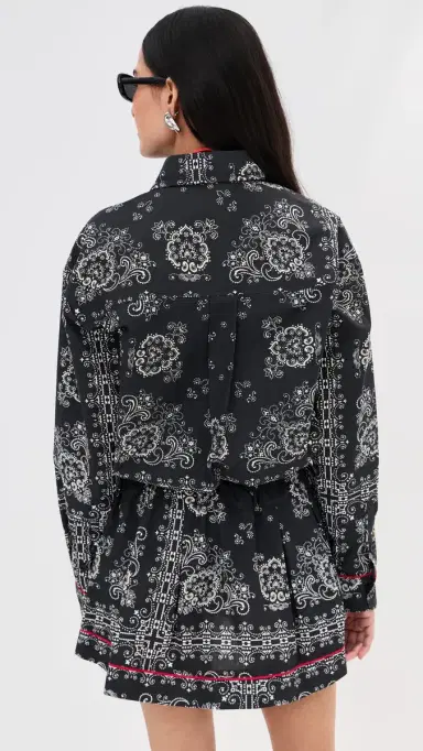 LE BOP Wylie Button Down hirt Black Bandana | Thumbnail 3
