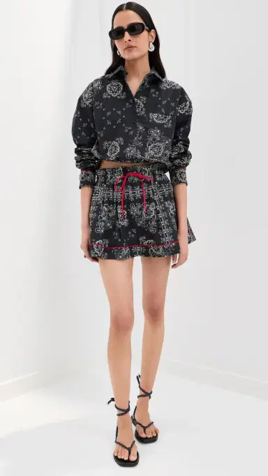 LE BOP Wylie Button Down hirt Black Bandana | Thumbnail 5