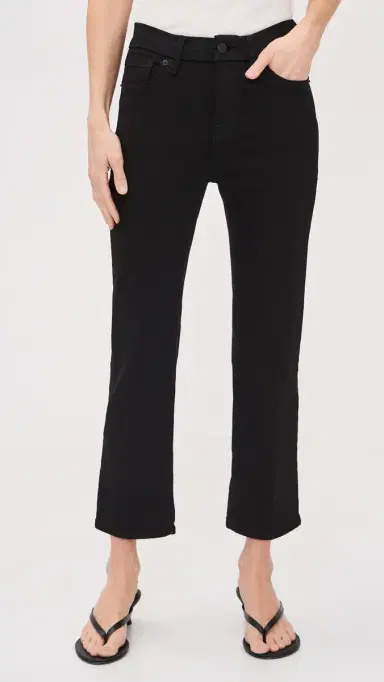 GOOD AMERICAN Never Fades Good Petite Straight Jeans Black001 | Thumbnail 2