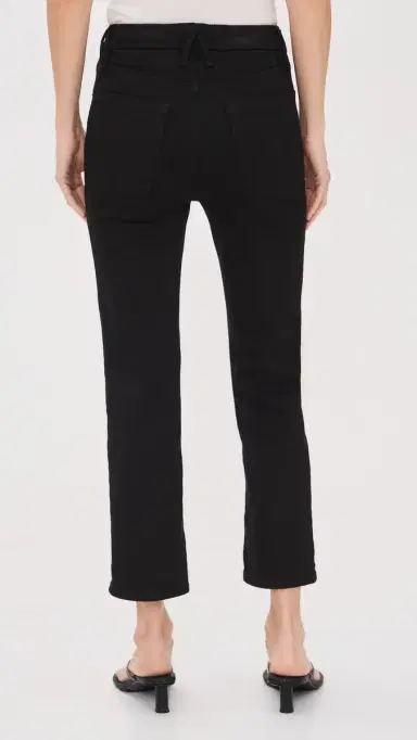 GOOD AMERICAN Never Fades Good Petite Straight Jeans Black001 | Thumbnail 3
