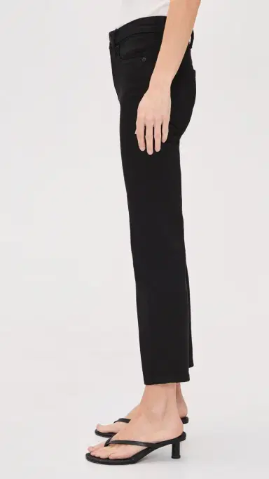 GOOD AMERICAN Never Fades Good Petite Straight Jeans Black001 | Thumbnail 4