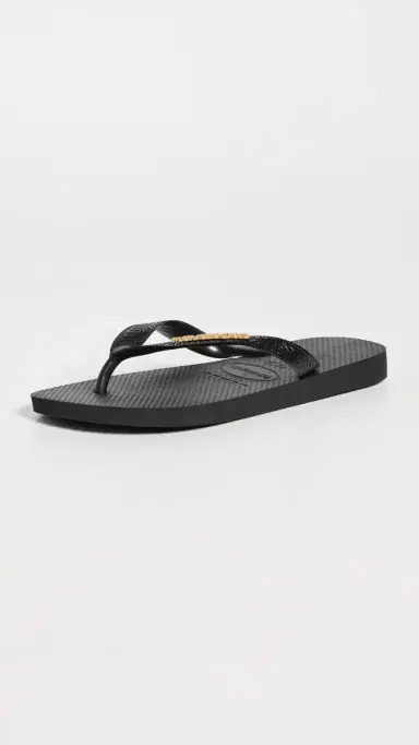 Havaianas Top Logo Sandals Black/Black | Thumbnail 2