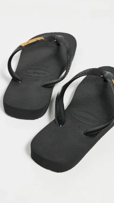 Havaianas Top Logo Sandals Black/Black | Thumbnail 4