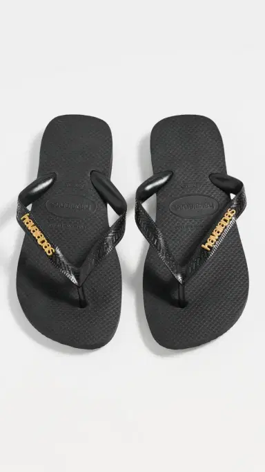 Havaianas Top Logo Sandals Black/Black | Thumbnail 5