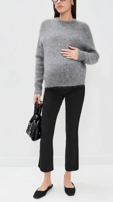 Hatch The Bodyflex Crop Flare Leggings Black M | Thumbnail 5