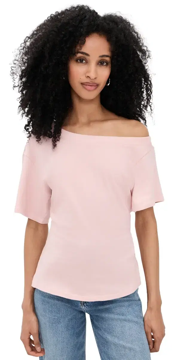 EB Denim Elena Off The houlder Top oft Pink