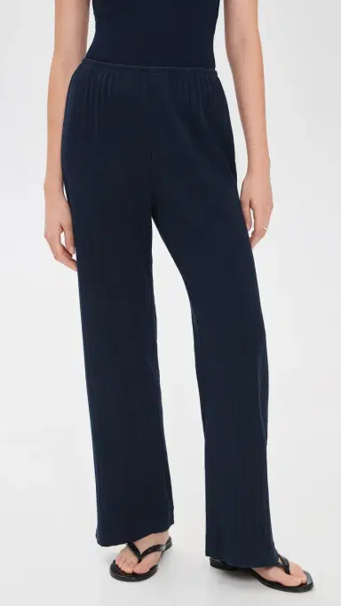 DONNI. The Pointelle Simple Crop Pants Navy | Thumbnail 2 DONNI. The Pointelle Simple Crop Pants Navy | Thumbnail 2