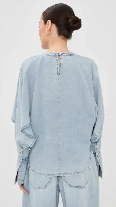 DARKPARK Paris Chambray Shirt Bleach Baby Blue | Thumbnail 3