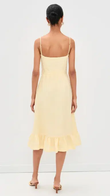 ANDRES OTALORA Inspiras Linen Dress Butter Yellow | Thumbnail 3