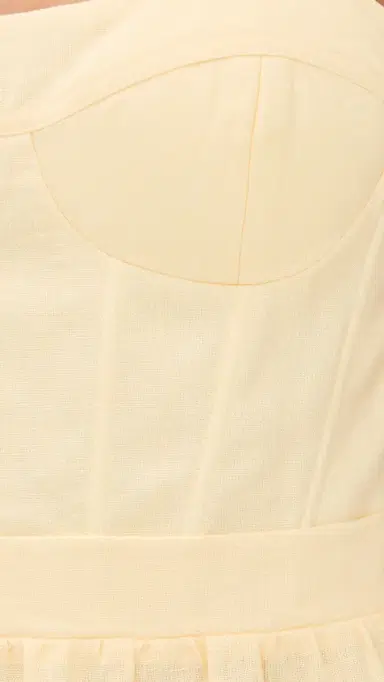 ANDRES OTALORA Inspiras Linen Dress Butter Yellow | Thumbnail 6