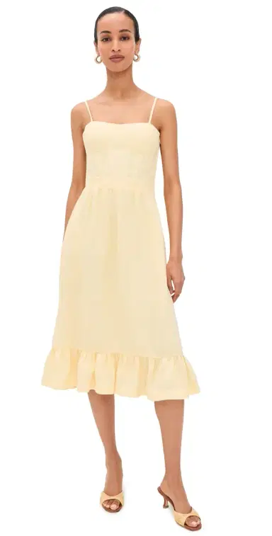 ANDRES OTALORA Inspiras Linen Dress Butter Yellow | Thumbnail 1