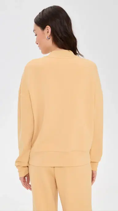 Varley Reena Button Front Sweatshirt Sahara Sun | Thumbnail 3