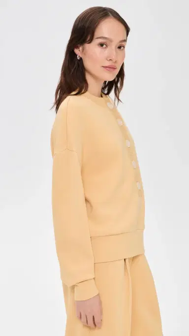 Varley Reena Button Front Sweatshirt Sahara Sun | Thumbnail 4