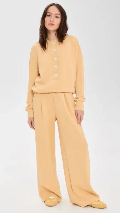 Varley Reena Button Front Sweatshirt Sahara Sun | Thumbnail 5