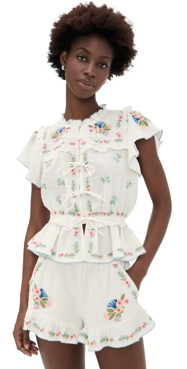 Show Me Your Mumu Romey Top Wild eadow Embroidery