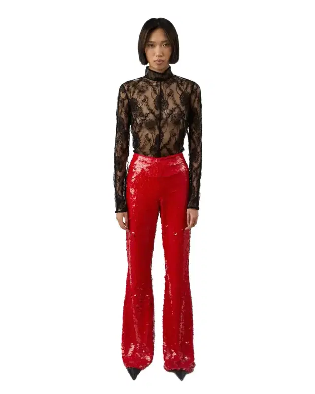 The Lennon pants in red