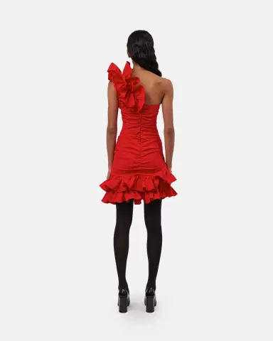 Aknvas The Sonia dress in red | Thumbnail 4