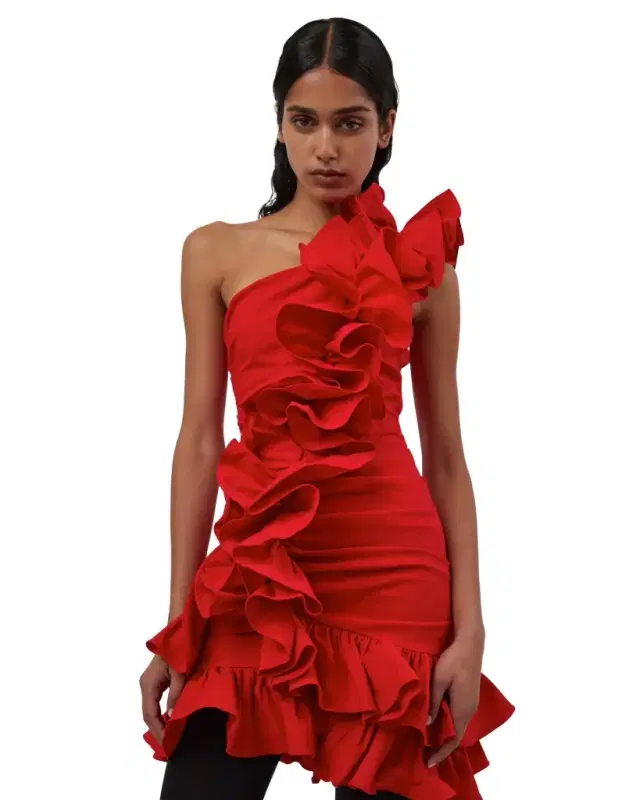 Aknvas The Sonia dress in red
