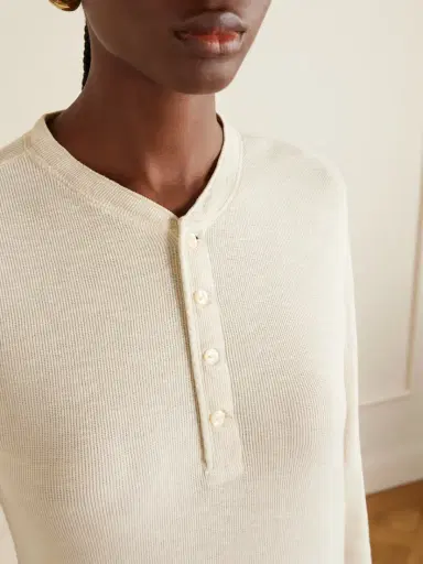 RRL Ribbed Cotton-blend Jersey Henley Top | Thumbnail 4 RRL Ribbed Cotton-blend Jersey Henley Top | Thumbnail 4