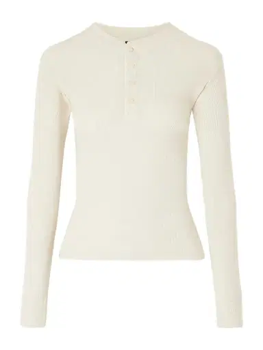 RRL Ribbed Cotton-blend Jersey Henley Top | Thumbnail 1 RRL Ribbed Cotton-blend Jersey Henley Top | Thumbnail 1