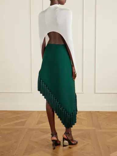 Alaïa Cropped Turtleneck Silk-blend Top | Thumbnail 4 Alaïa Cropped Turtleneck Silk-blend Top | Thumbnail 4
