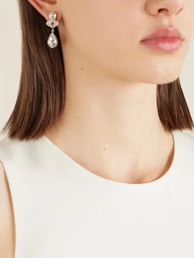 Jennifer Behr Mariza Silver-tone Crystal Earrings | Thumbnail 2 Jennifer Behr Mariza Silver-tone Crystal Earrings | Thumbnail 2