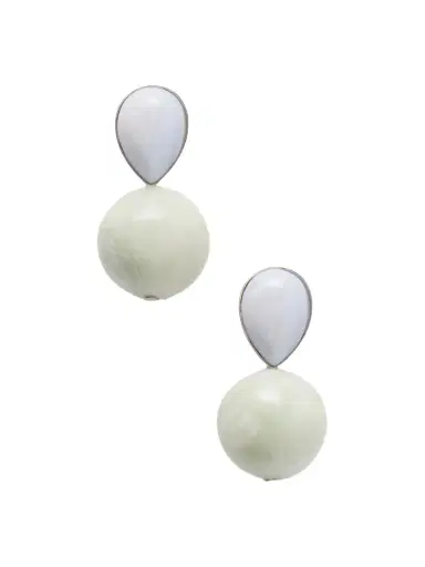 Jennifer Behr Allison Silver-tone Jade Earrings | Thumbnail 1 Jennifer Behr Allison Silver-tone Jade Earrings | Thumbnail 1