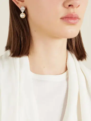 Jennifer Behr Cimone Silver-tone Crystal Earrings | Thumbnail 2 Jennifer Behr Cimone Silver-tone Crystal Earrings | Thumbnail 2