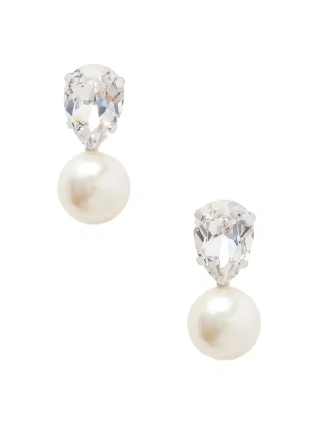 Jennifer Behr Cimone Silver-tone Crystal Earrings