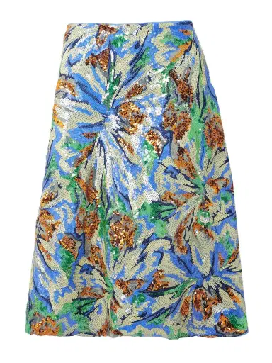 Rabanne Sequined Crepe Midi Skirt | Thumbnail 1