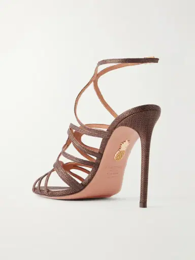 Aquazzura Serenade 105 Raffia Sandals | Thumbnail 3 Aquazzura Serenade 105 Raffia Sandals | Thumbnail 3