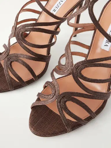 Aquazzura Serenade 105 Raffia Sandals | Thumbnail 5 Aquazzura Serenade 105 Raffia Sandals | Thumbnail 5