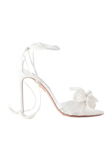 Aquazzura Calypso 105 Raffia Sandals | Thumbnail 1 Aquazzura Calypso 105 Raffia Sandals | Thumbnail 1