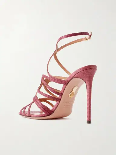 Aquazzura Serenade 105 Raffia Sandals | Thumbnail 3 Aquazzura Serenade 105 Raffia Sandals | Thumbnail 3
