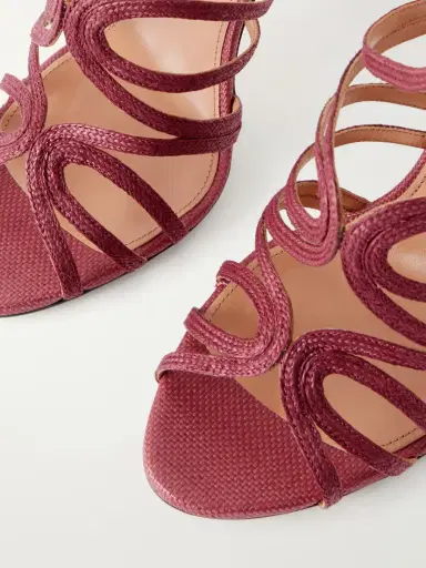 Aquazzura Serenade 105 Raffia Sandals | Thumbnail 5 Aquazzura Serenade 105 Raffia Sandals | Thumbnail 5