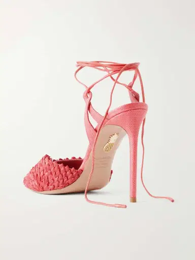 Aquazzura Rio Flirt 105 Raffia Sandals | Thumbnail 3 Aquazzura Rio Flirt 105 Raffia Sandals | Thumbnail 3