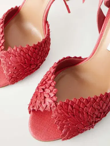 Aquazzura Rio Flirt 105 Raffia Sandals | Thumbnail 5 Aquazzura Rio Flirt 105 Raffia Sandals | Thumbnail 5